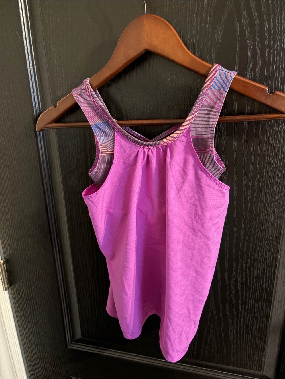 Joe Fresh Purple Athletic Tank with Pink-Accented Straps